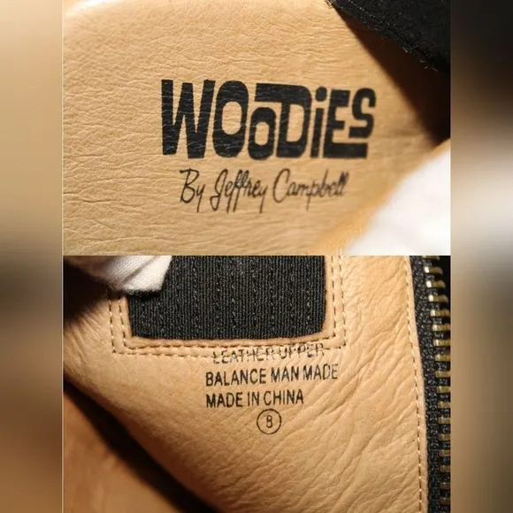 HP🥳 Vintage Jeffrey Campbell Tall Lace Up Peep Toe Boots &quot;woodies&quot;