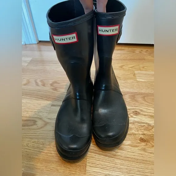 Hunter Black Short Rain Boots Women’s Size 7