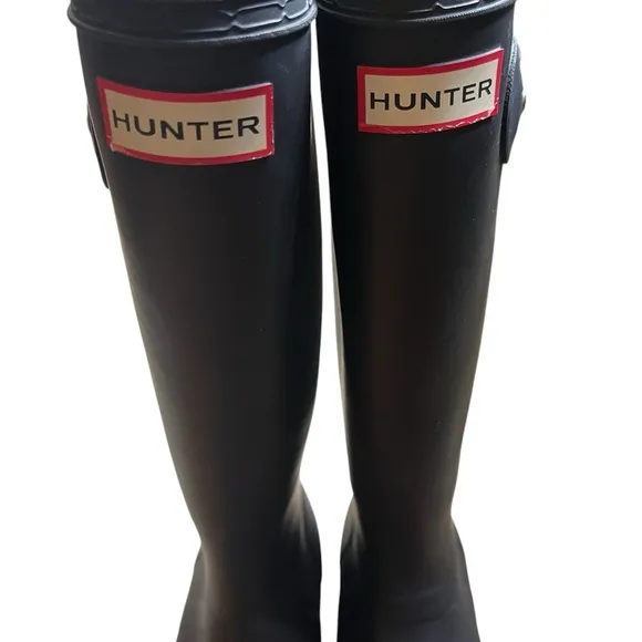 Hunter Black Tall Rain Boots, Women’s 7