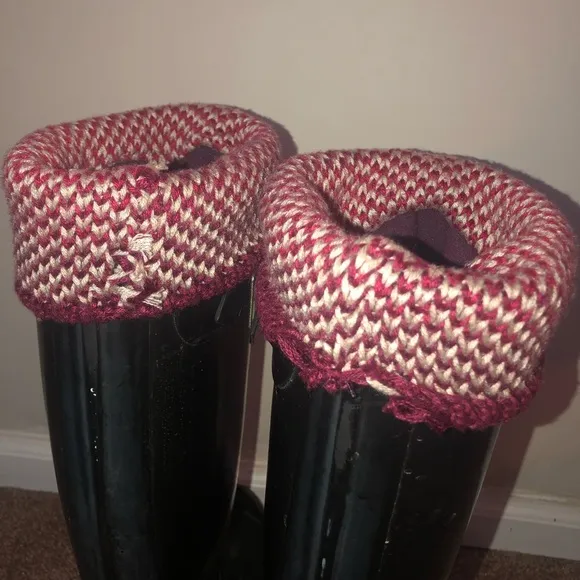 Hunter Boots with Two Pairs of Hunter Boot Socks