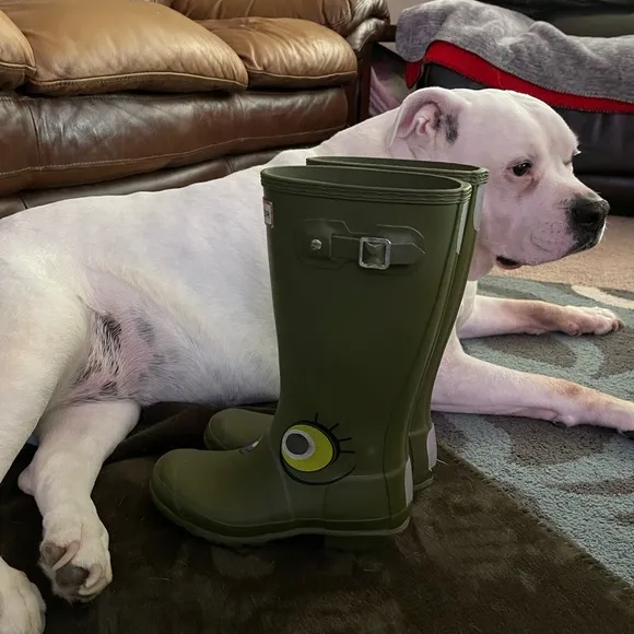 Hunter Green Monster Eyes Tall Boots💚💚💚