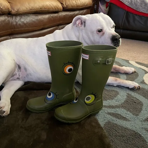 Hunter Green Monster Eyes Tall Boots💚💚💚