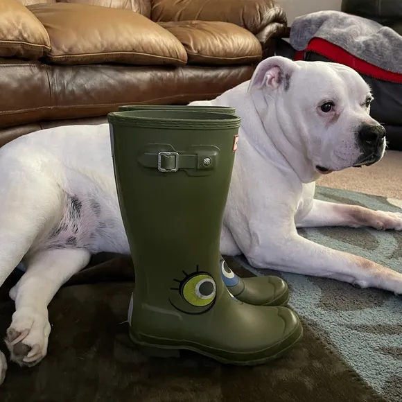 Hunter Green Monster Eyes Tall Boots💚💚💚