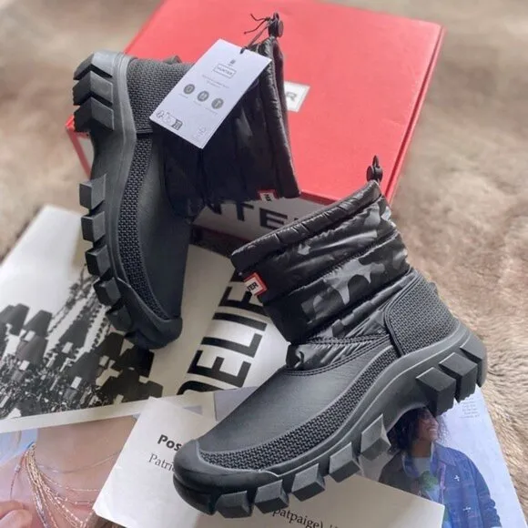 Hunter Intrepid Insulated Camo Short Snow Boots