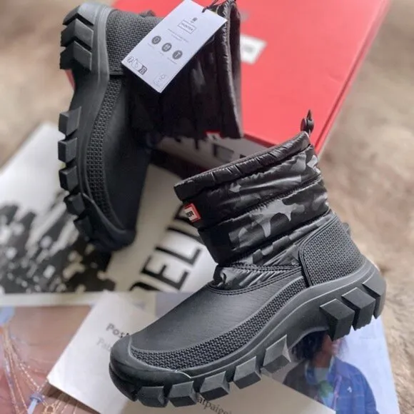 Hunter Intrepid Insulated Camo Short Snow Boots