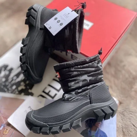 Hunter Intrepid Insulated Camo Short Snow Boots