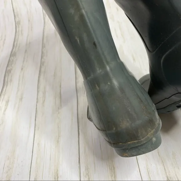 Hunter ORG Gray Tall Gloss Waterproof Rain Boots