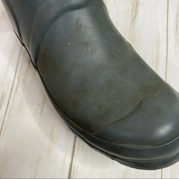 Hunter ORG Gray Tall Gloss Waterproof Rain Boots