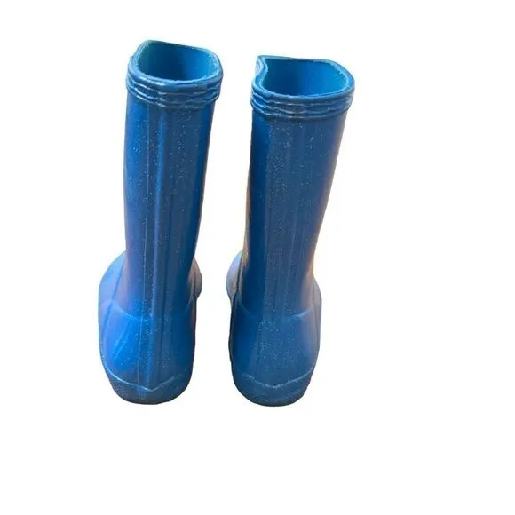 Hunter Original First Classic Starcloud Short Rain Boots Blue Size US 10 Kids