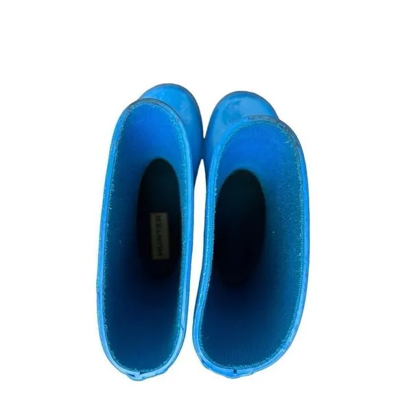 Hunter Original First Classic Starcloud Short Rain Boots Blue Size US 10 Kids