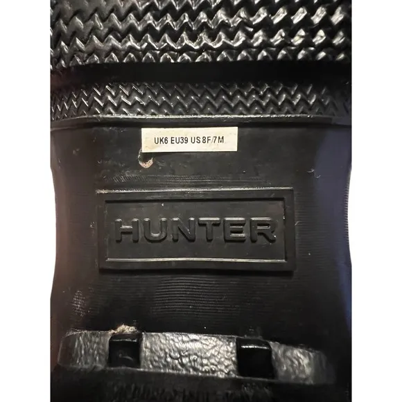 HUNTER Original Gloss Tall black rain boots EU 39