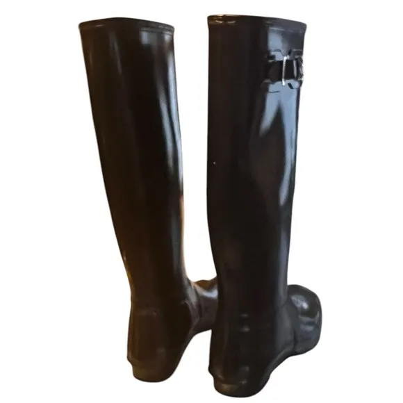 HUNTER Original Gloss Tall black rain boots EU 39