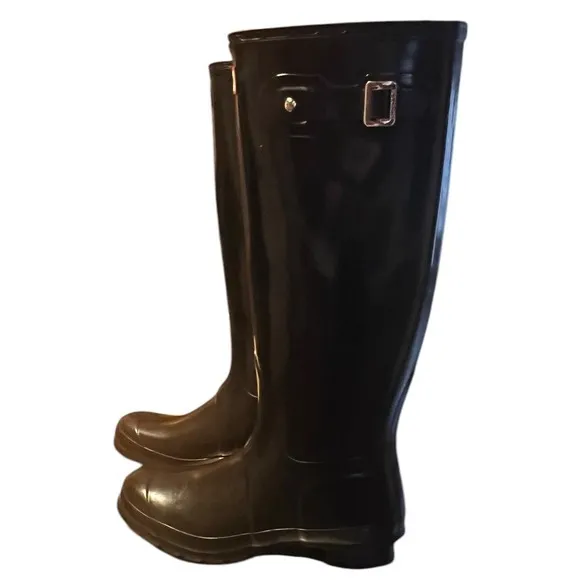 HUNTER Original Gloss Tall black rain boots EU 39