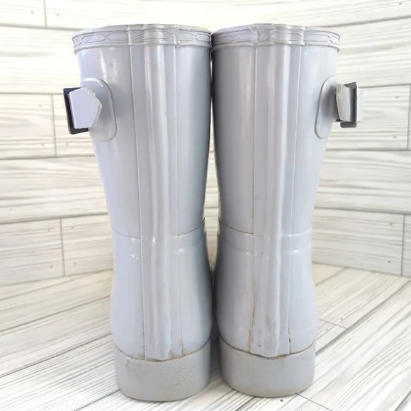 Hunter Original Refined Short Gloss Rain Boots in Fountain Blue Size 7