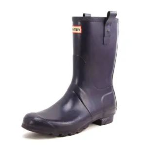 HUNTER Original Short Waterproof Wellington Rain Boots Aubergine Navy W23615 7