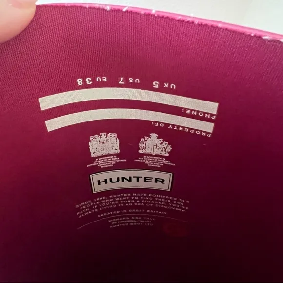 {Hunter} Original Tall Rain Boots - Dark Pink