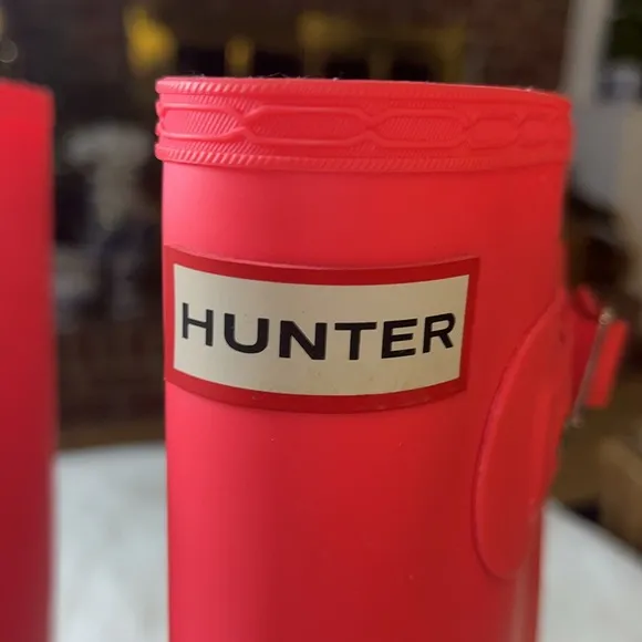 Hunter Original Tall Rain Boots Hyper Pink Size:9  Perfect w/Lilly Pulitzer
