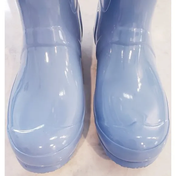 HUNTER Original Tall Wellington Gloss Rain Boots Blue Women's Size US6 in EUC