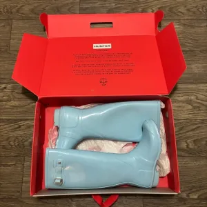 Hunter Pale Mint Original Tall Gloss Boots
