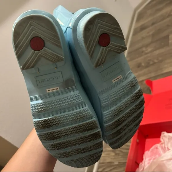 Hunter Pale Mint Original Tall Gloss Boots