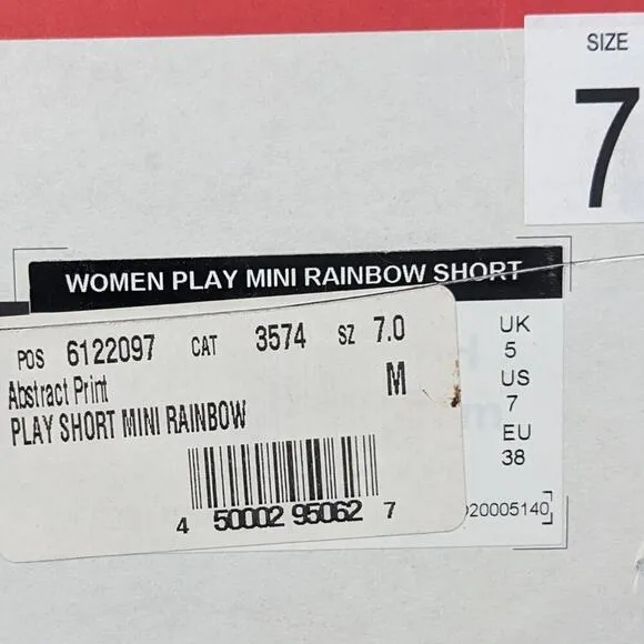 Hunter Play Mini Rainbow Short Rain Boots, White/Multi, Women's 7