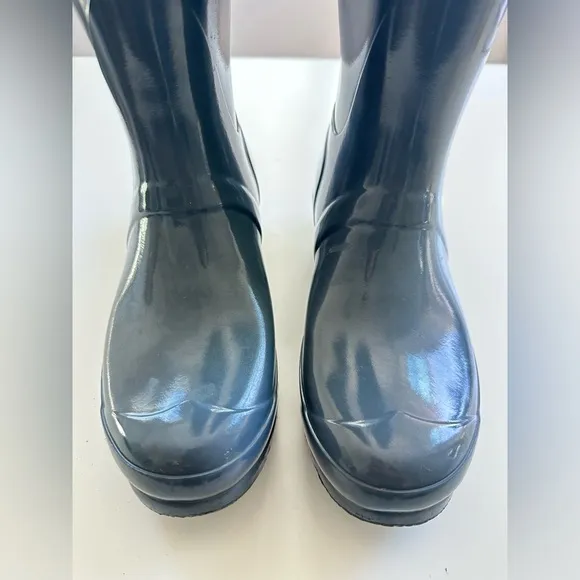 Hunter Rainboots Gray Original Gloss Tall Boots Womens 7