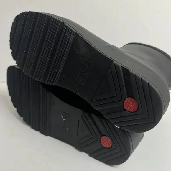 Hunter Womens Original Play Boot Short Black Size 7 M