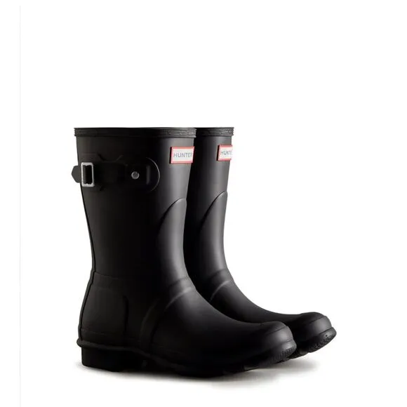 Hunter Women's Original Short Rain Boots Black Size 6