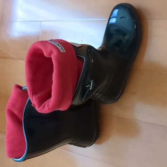 Hunter Women's Original Short Rain Boots with Boot Fleece Socks