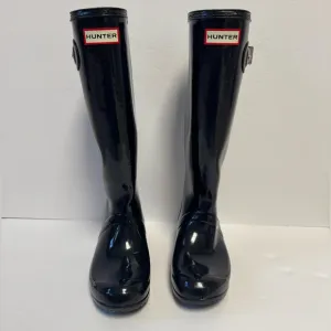 Hunter Women's Original Tall Gloss Rain Boots Navy