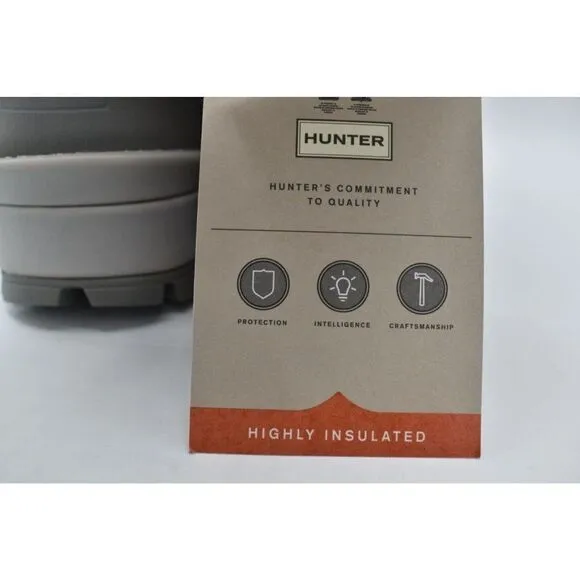 Hunter Womens Size 10 Glitter Silver Grey Insulated Winter Commando Boots Shoes