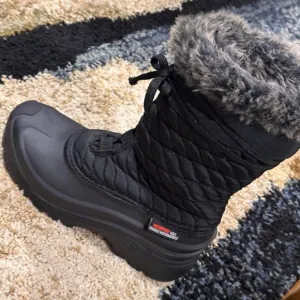 Ice Fields Women's Shirley Black 2 Tall Winter Boots Size 8