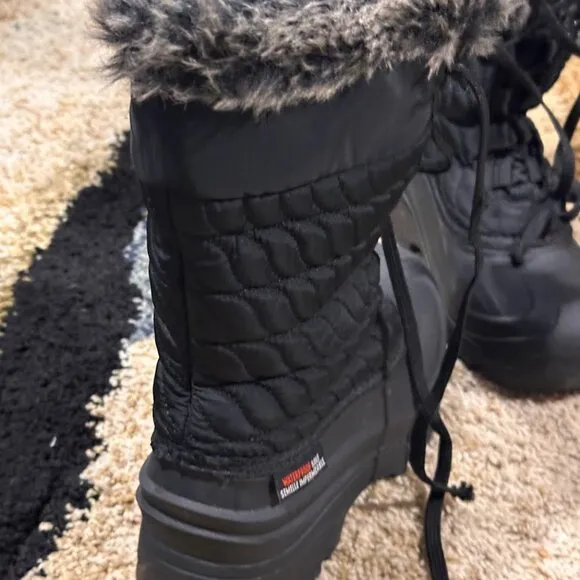 Ice Fields Women's Shirley Black 2 Tall Winter Boots Size 8