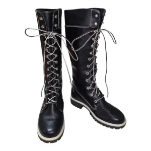 imberland 23344 / 9326 Black Leather Waterproof Lace-up Tall Boots 6 5 M NEW