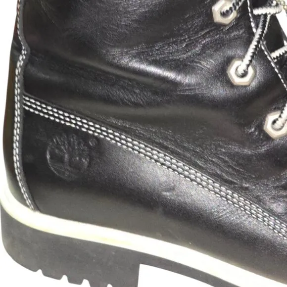 imberland 23344 / 9326 Black Leather Waterproof Lace-up Tall Boots 6 5 M NEW