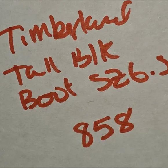 imberland 23344 / 9326 Black Leather Waterproof Lace-up Tall Boots 6 5 M NEW
