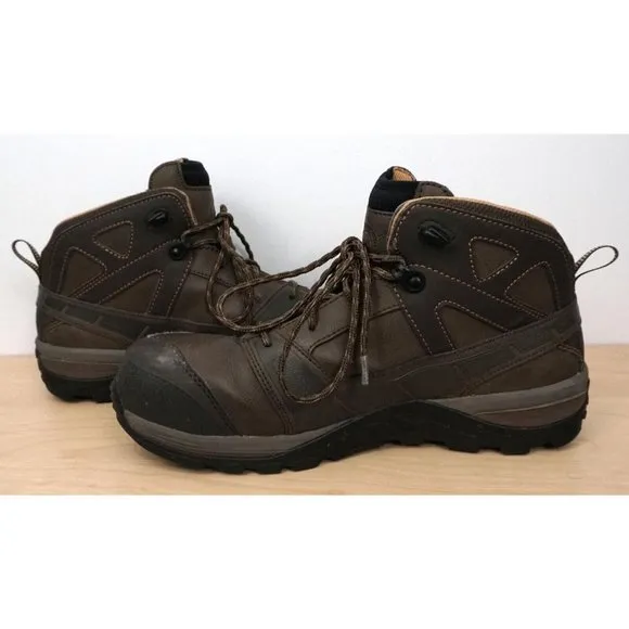 IRISH SETTER Mens Brown Leather Safety Toe Work Hunting Boots Size 9.5