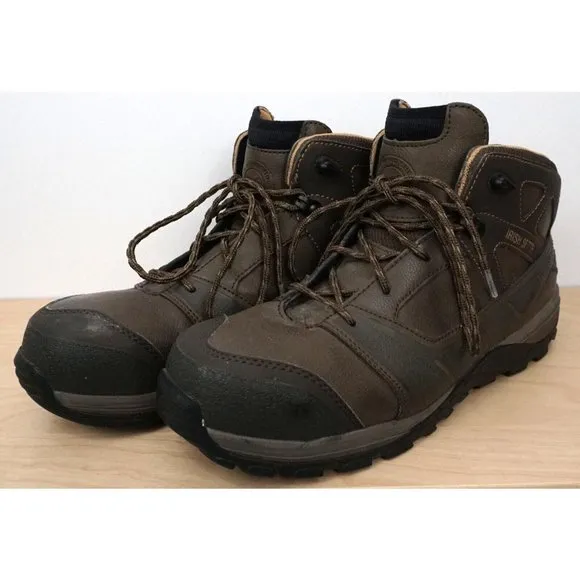 IRISH SETTER Mens Brown Leather Safety Toe Work Hunting Boots Size 9.5