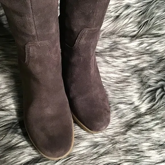 Isaac Mizrahi Brown Multi Suede Tall Boots 7M