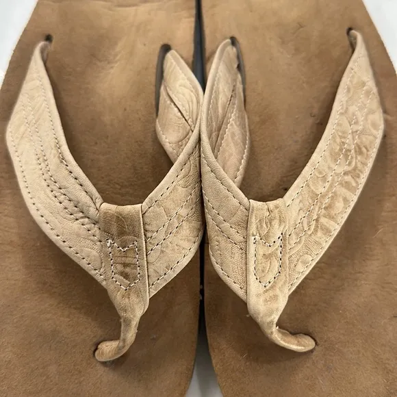 Island Pro Hawaii Suede Leather Sandals. Size 13
