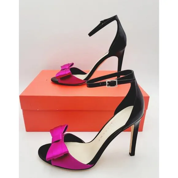 Ivanka Trump Phallon Womens High Heel Shoes Sz 6.5 M Dark Pink Black