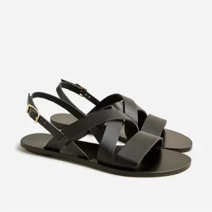 J. Crew Carsen made-in-Italy slingback sandals in leather • size 5 1/2 • CA044