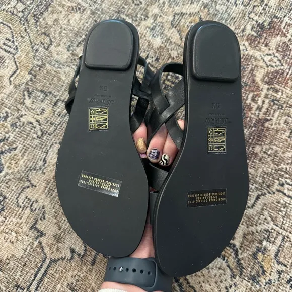J. Crew Carsen made-in-Italy slingback sandals in leather • size 5 1/2 • CA044
