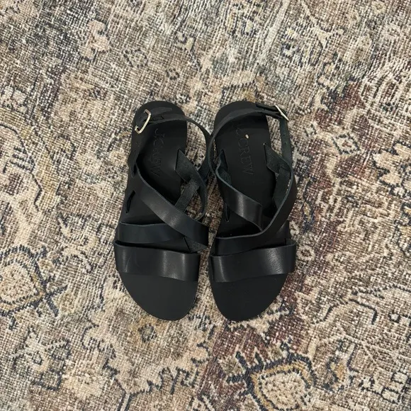 J. Crew Carsen made-in-Italy slingback sandals in leather • size 5 1/2 • CA044