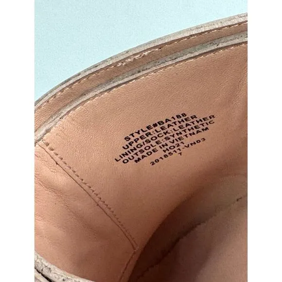 J Crew Convertible Leather Clog Women‎ 7 EUC Comfort Leather Beige Pink Sandals
