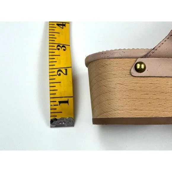 J Crew Convertible Leather Clog Women‎ 7 EUC Comfort Leather Beige Pink Sandals