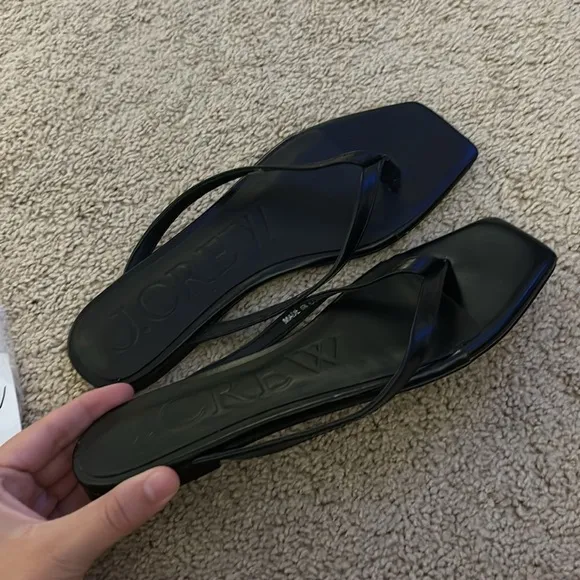 J Crew New Capri thong sandals in leather BX889
