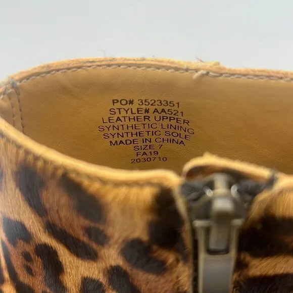 J. Crew “Walker” ankle calf hair boots- Rich Mahogany leopard print-women-7