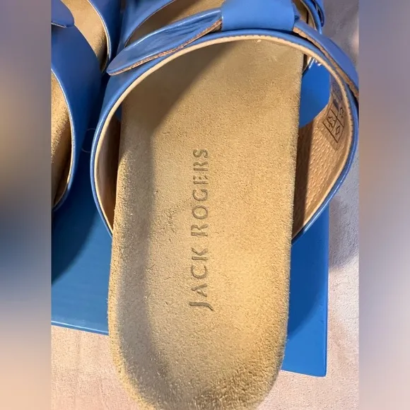 Jack Rogers Annie Double Knot Comfort Sandals – Azure Blue, Size 8