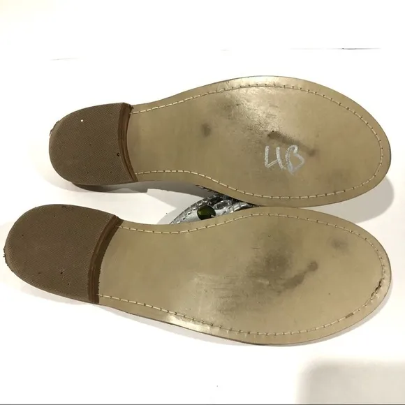Jack Rogers Jeweled Gemstone Navajo Flat  Flip Flop Thong Sandals - Sz 10 HTF